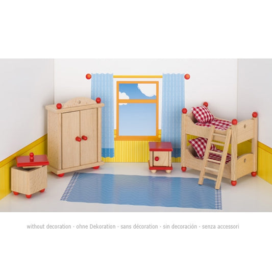 Furniture for flexible puppets, children's room