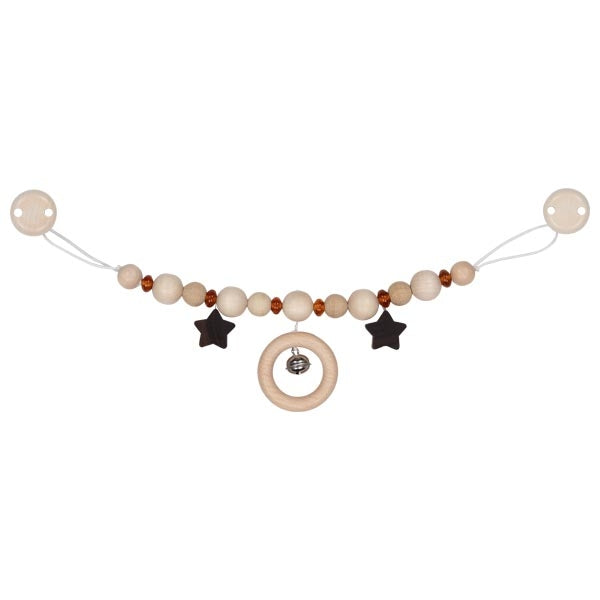 Pram chain amber with clips