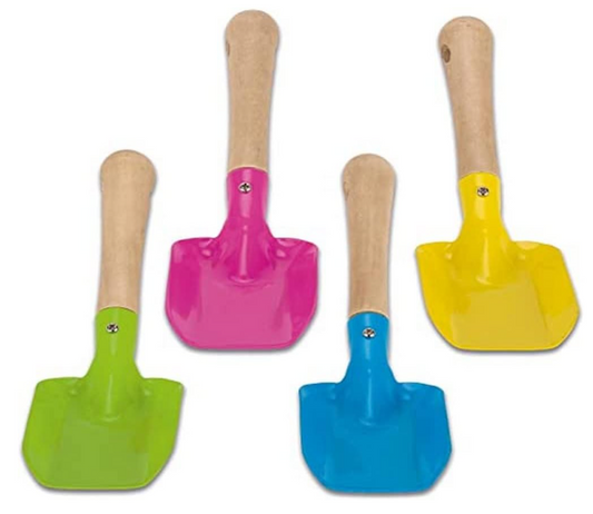 Metal mini sand shovel with wooden handle