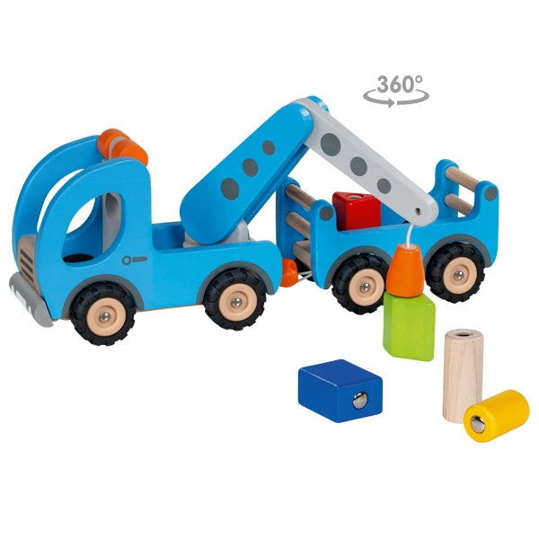 Mobile crane with trailer