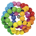 Colorful beaded toy with a white background