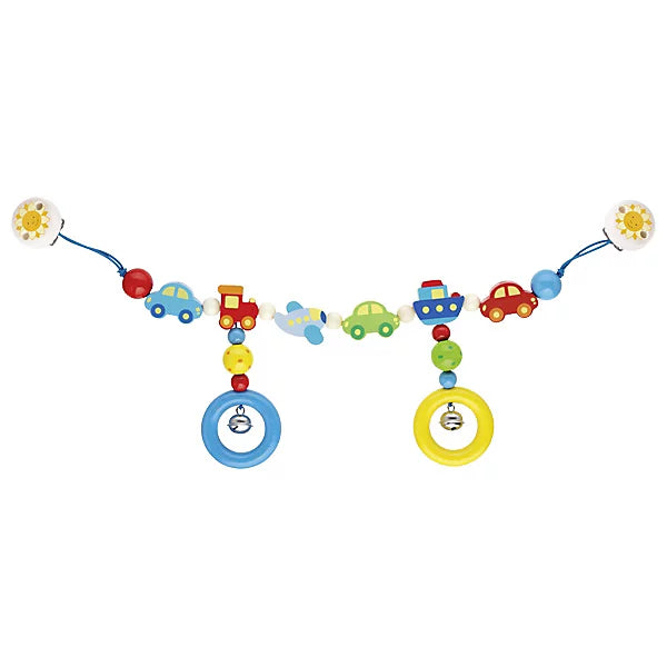 Pram chain vehicles with clips
