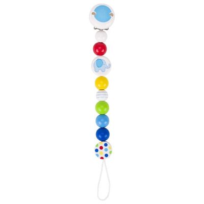 Soother chain elephant, blue
