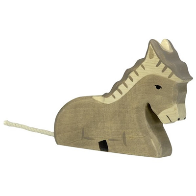 Wooden horse toy on a white background