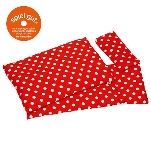Bedding set for dolls, polka dots