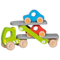 Car transporter with 2 vehicles