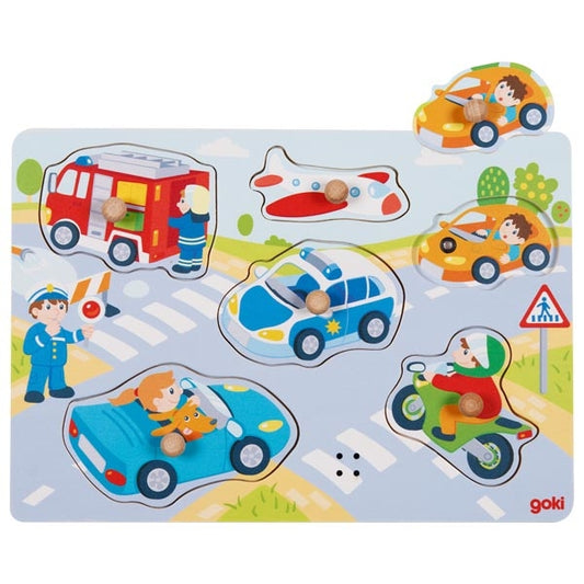 Sound-puzzle, vehicles, with vehicle sounds