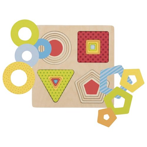 Layer puzzle geometrical shapes