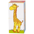 Carton box with a cartoon giraffe design on a white background