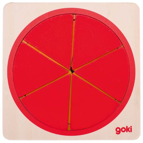 Puzzle circle red