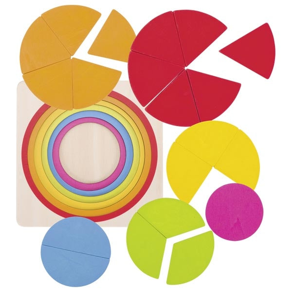 Puzzle circle red
