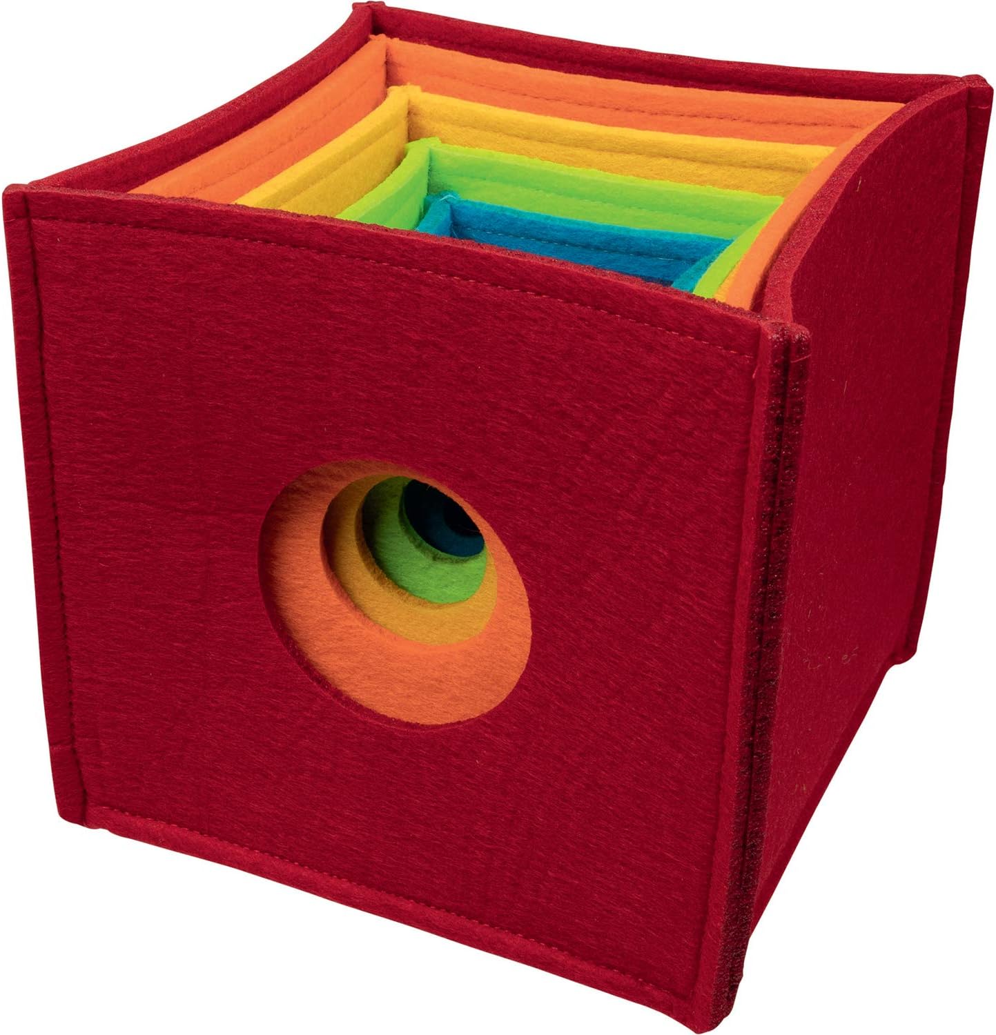 Stacking cubes rainbow