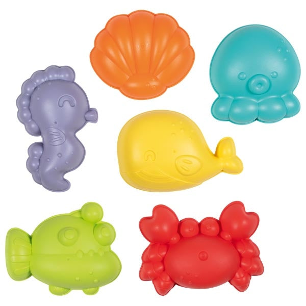 Sand moulds, 6 assorted