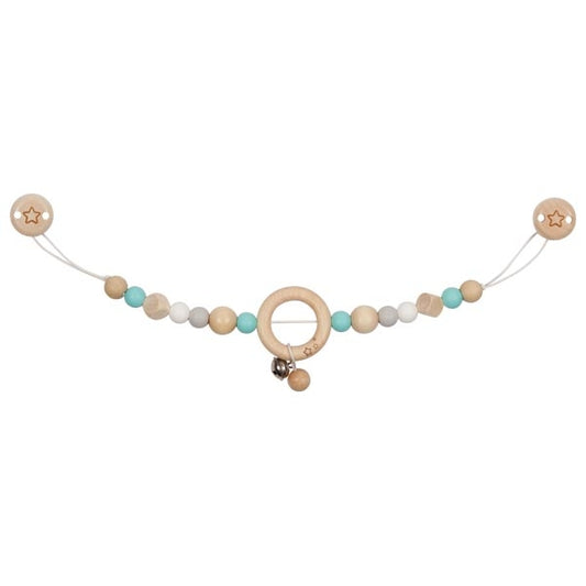 Pram chain star with clips