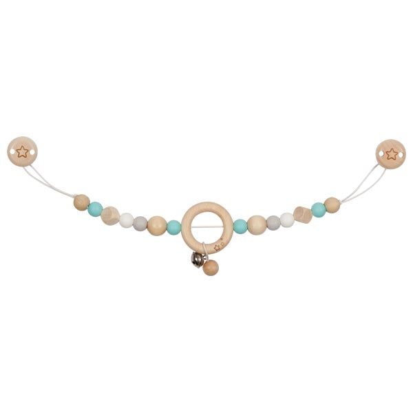 Pram chain star with clips