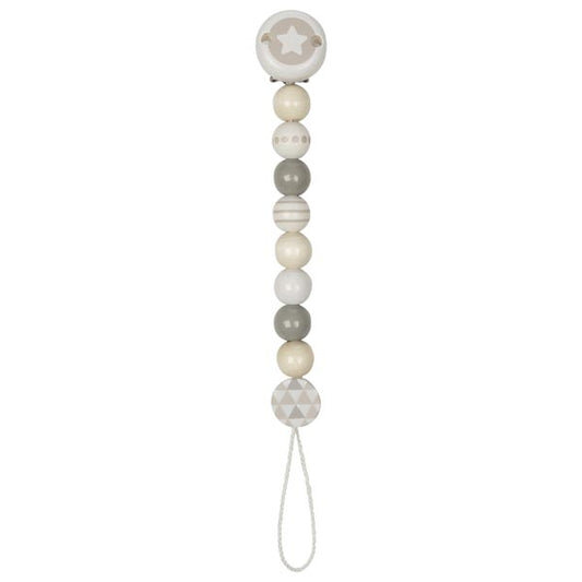 Soother chain star, grey