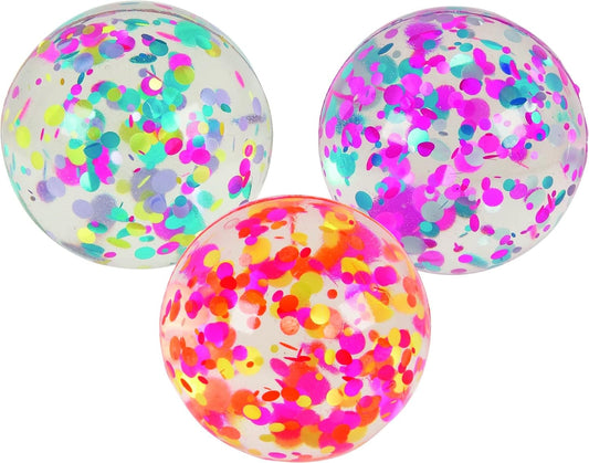 Bouncing ball with confetti dots