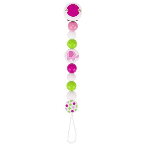 Soother chain elephant, pink