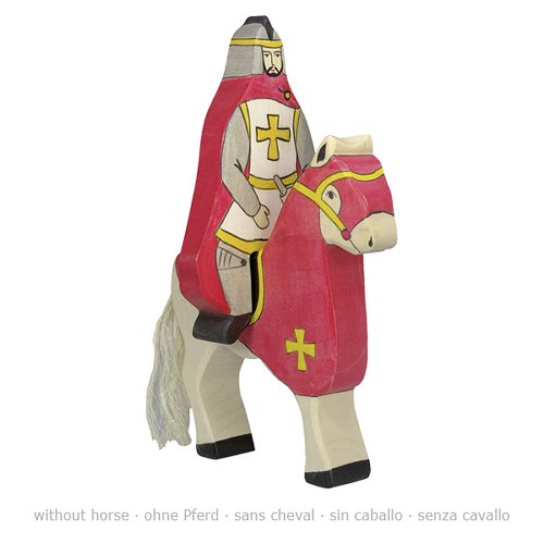 Red knight with cloak, riding (without horse)