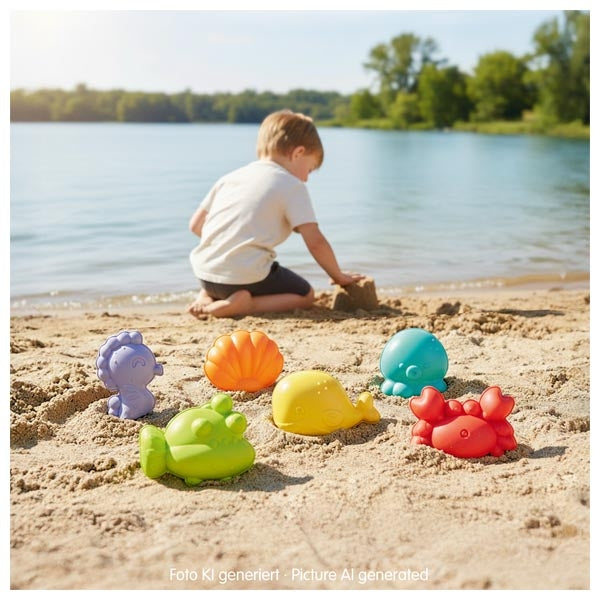 Sand moulds, 6 assorted