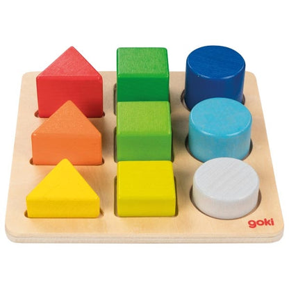 Colour and shape assorting board