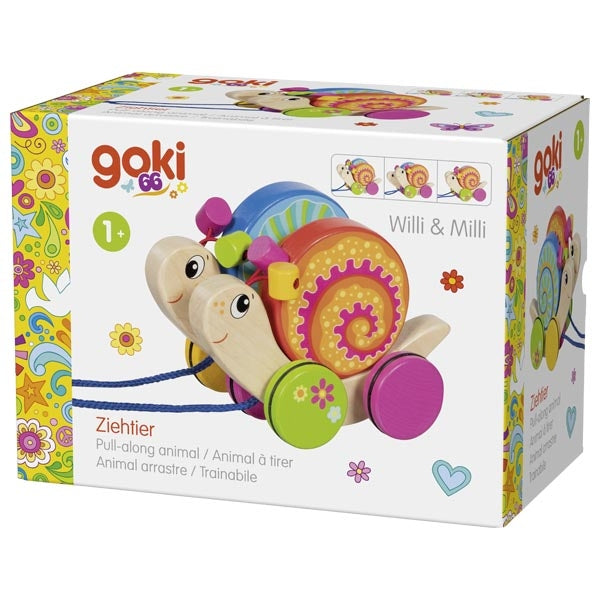 Pull-along duo snails Willi and Milli