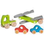 Car transporter with 2 vehicles