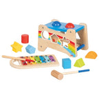 Hammer bench with xylophone and sorting function