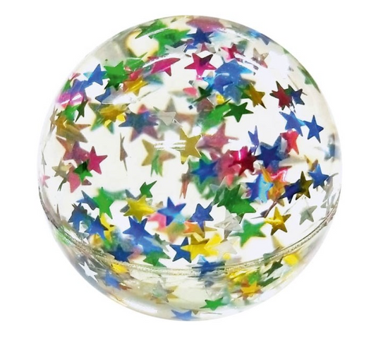 Bouncing ball - glitter stars