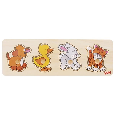 Lift-out puzzle, dog, duck,...