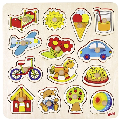 Lift out puzzle, rocking horse, ball, ...