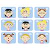 Magnetic game, funny faces girl