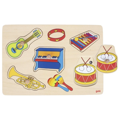 Sound-puzzle, music, with instrument sounds