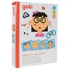 Magnetic game, funny faces girl