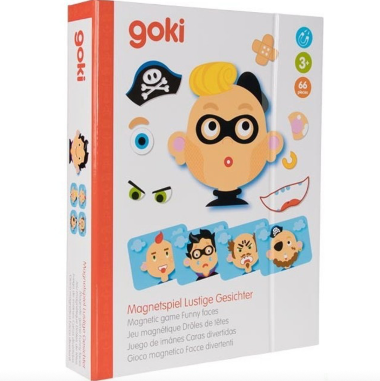 Magnetic game, funny faces boy
