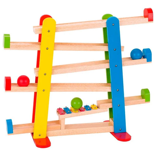 Ball track with xylophone