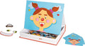 Magnetic game, funny faces girl