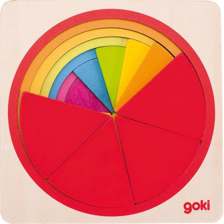 Puzzle circle red
